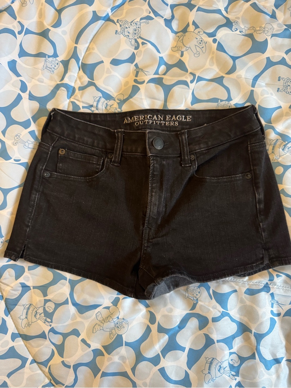 American Eagle Outfitters Black Denim Jean Shorts